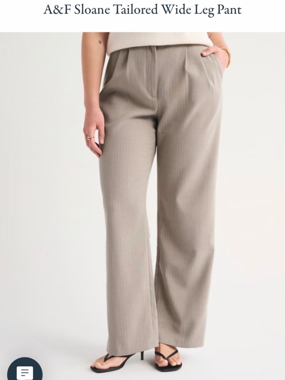 Abercrombie & Fitch Sloane Wide Leg Pant - Taupe